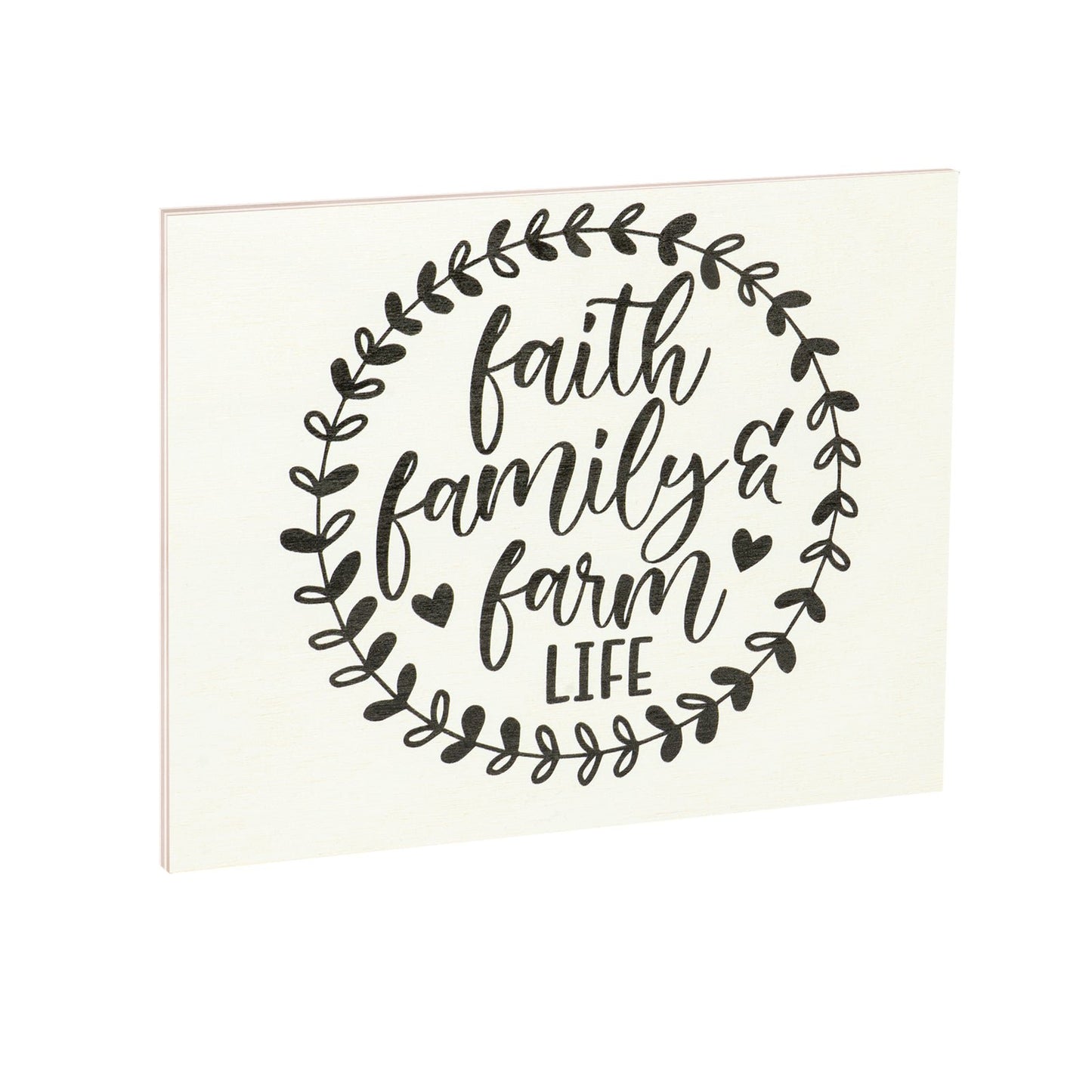 JennyGems Faith Family Farm Life Sign, Barn Decor, Farmhouse Decor, Christian