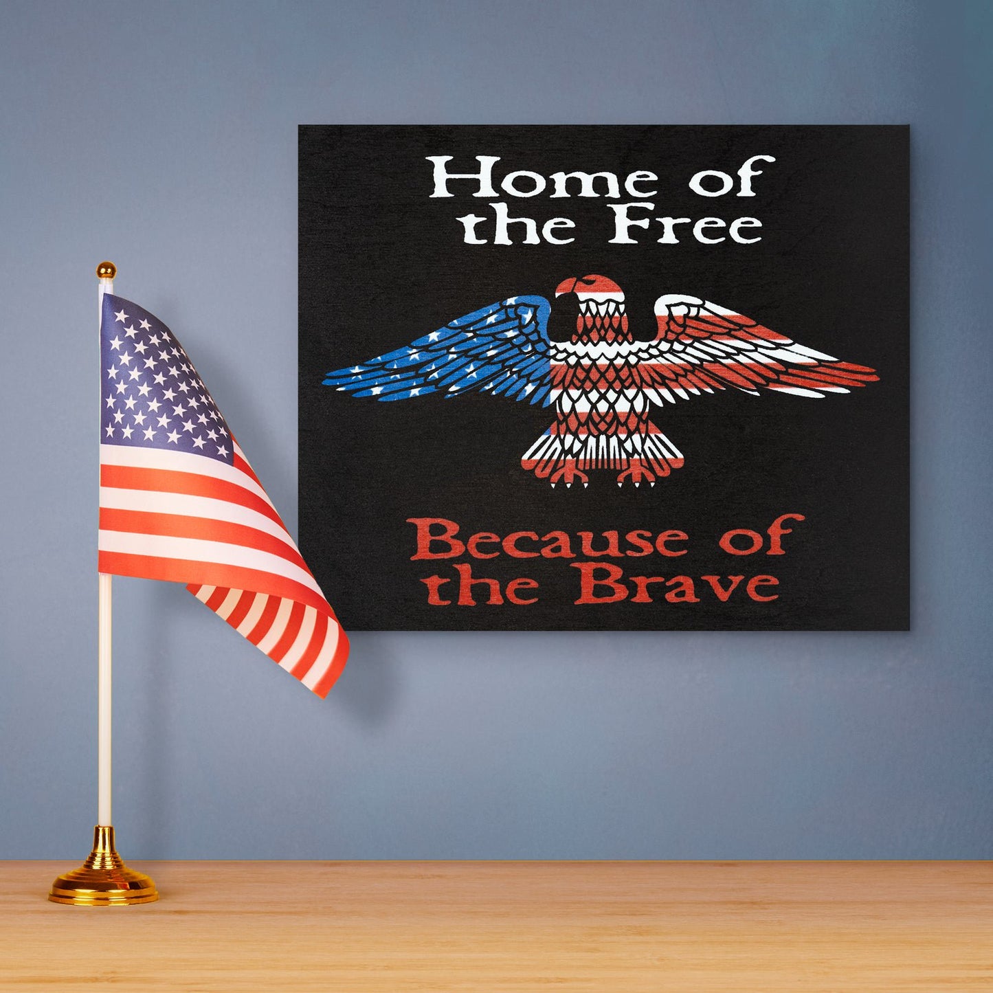 JennyGems Patriotic Decor, Home of the Free Wood Sign, 4th of July, Memorial Day