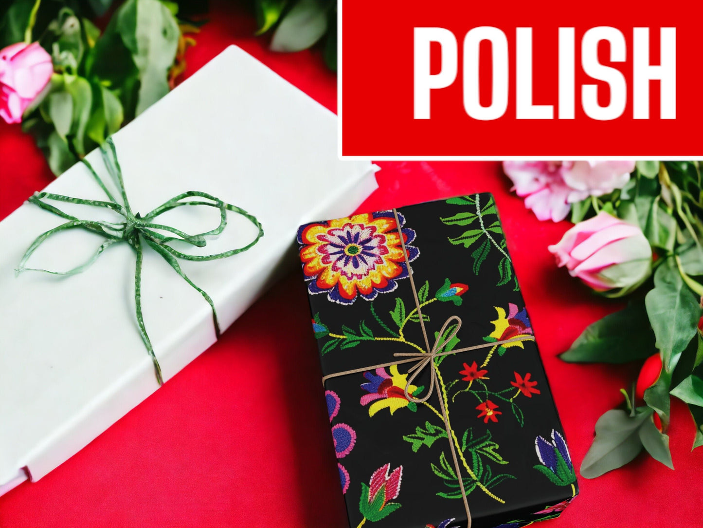 Polish Folk Art Wrapping Paper: Luxury Gift Wrap, Cultural Heritage