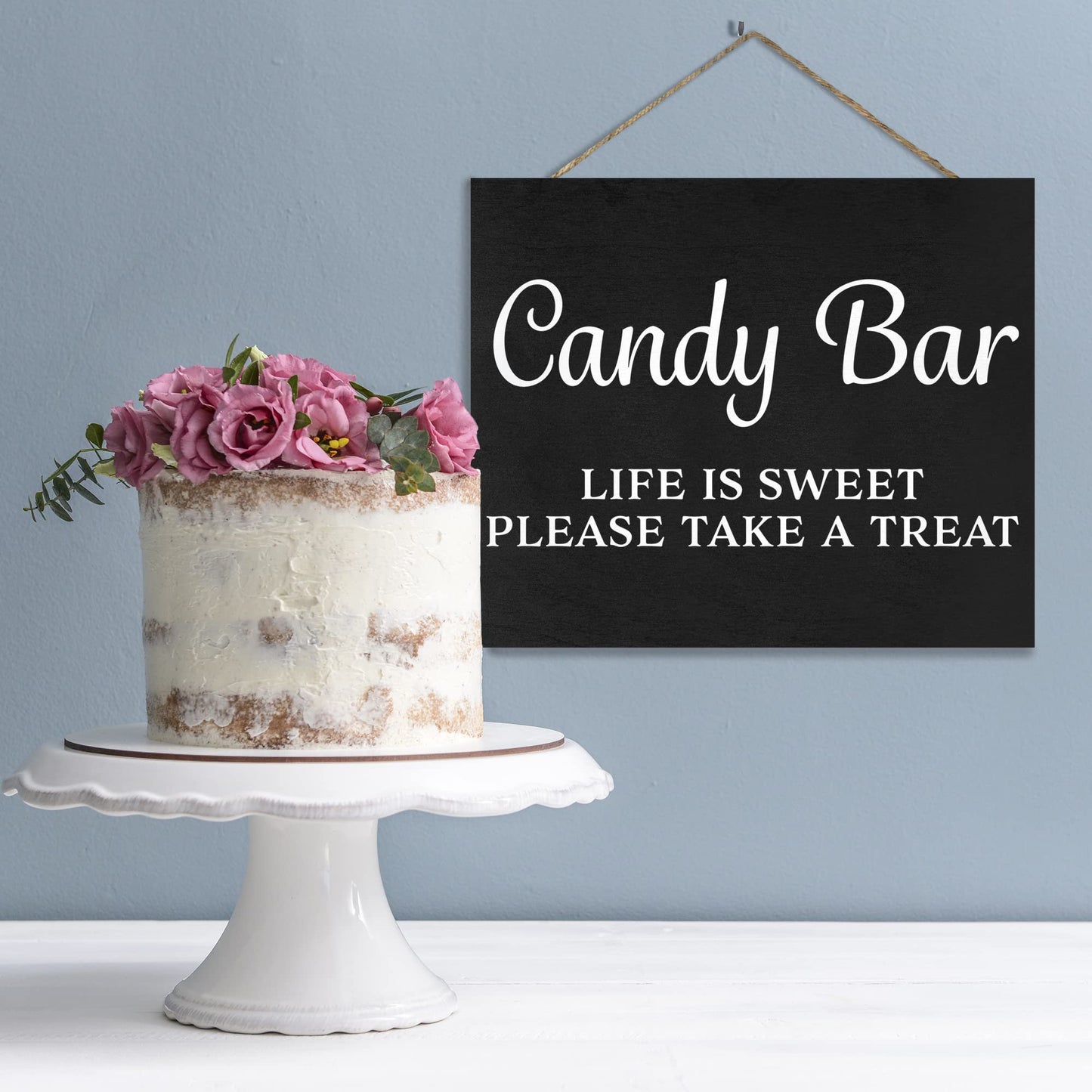 Candy Buffet Sign, Wedding and Event Decor, Black