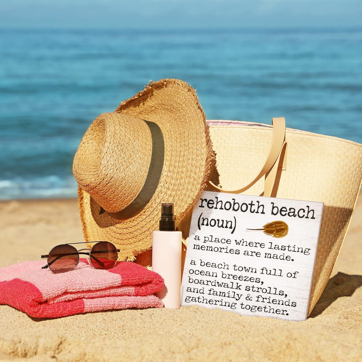 Rehoboth Beach Delaware Souvenirs, Rehoboth Beach Definition Wooden Sign, Delaware Decor