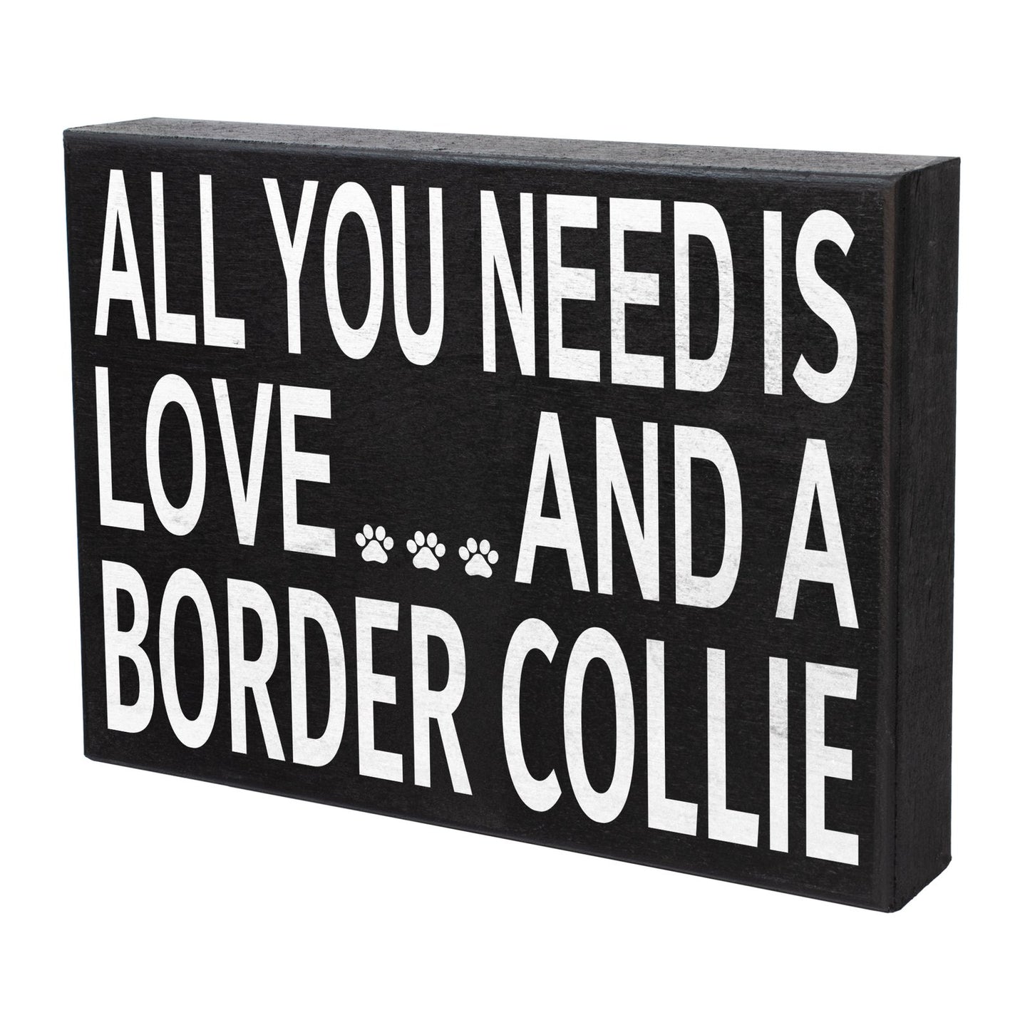 JennyGems Border Collie Sign, Love and a Border Collie, Mom Gifts Decor Sign