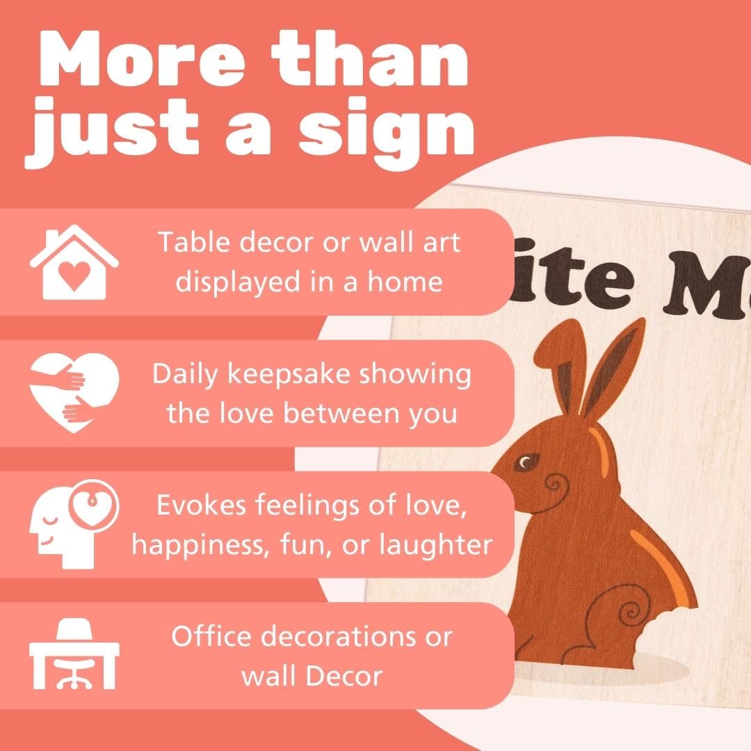 JennyGems Easter Decorations for the Home, Easter Sign, Farmhouse Easter Decor, 7.25 x 6 Wooden Sign, Made in USA