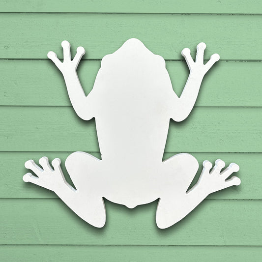 Outdoor Frog Sign for Beach House, Patio, Shed, Garage, Frog Wall Decor, Weatherproof PVC for Coastal Beach Home Decoration