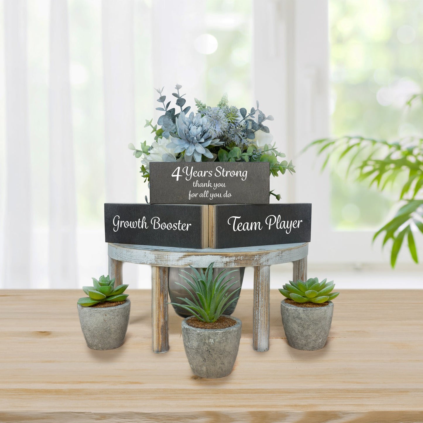 JennyGems Employee Anniversary/Motivation Gifts for Coworkers, Thank You Blocks