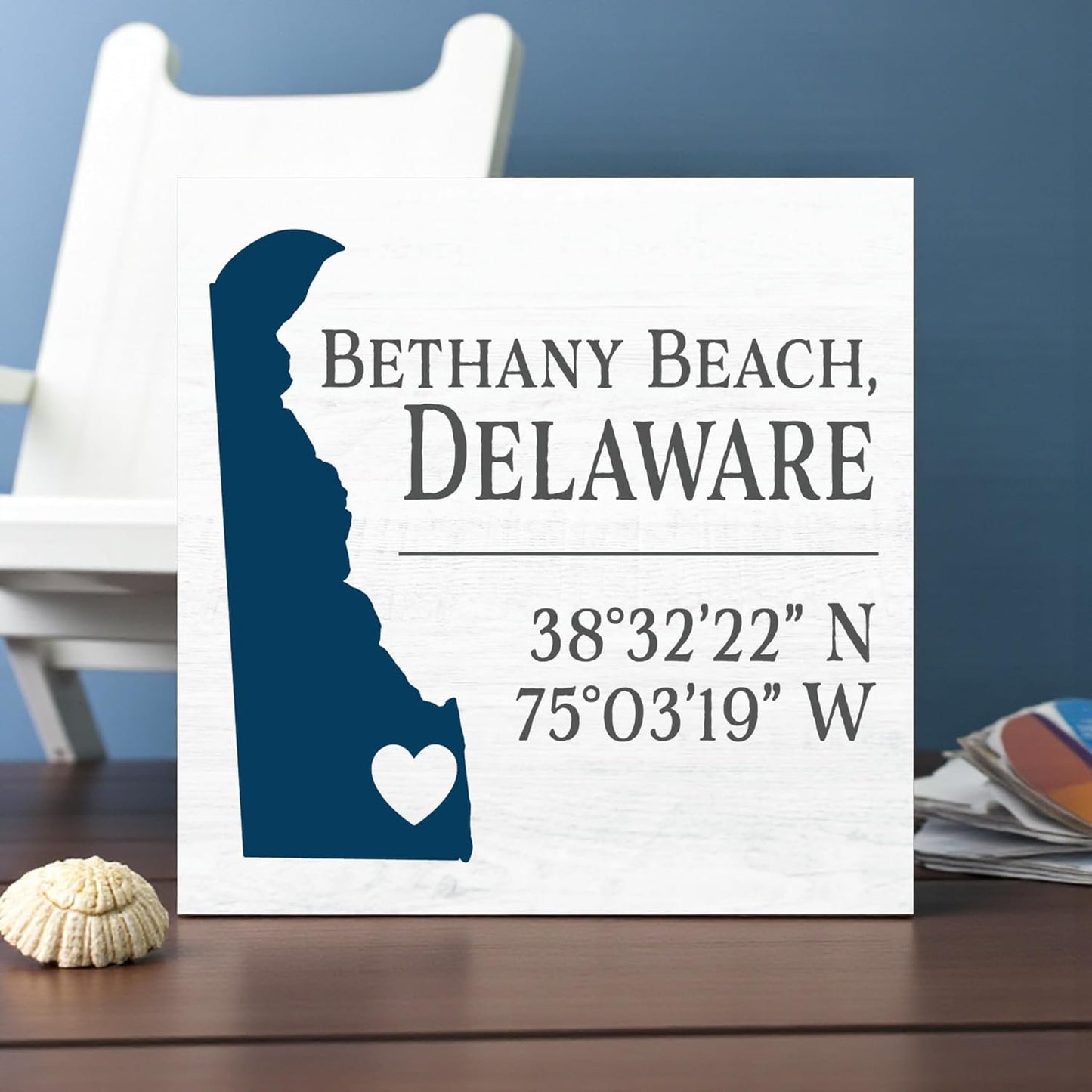 Bethany Beach, Delaware Wooden Sign, Coordinatese