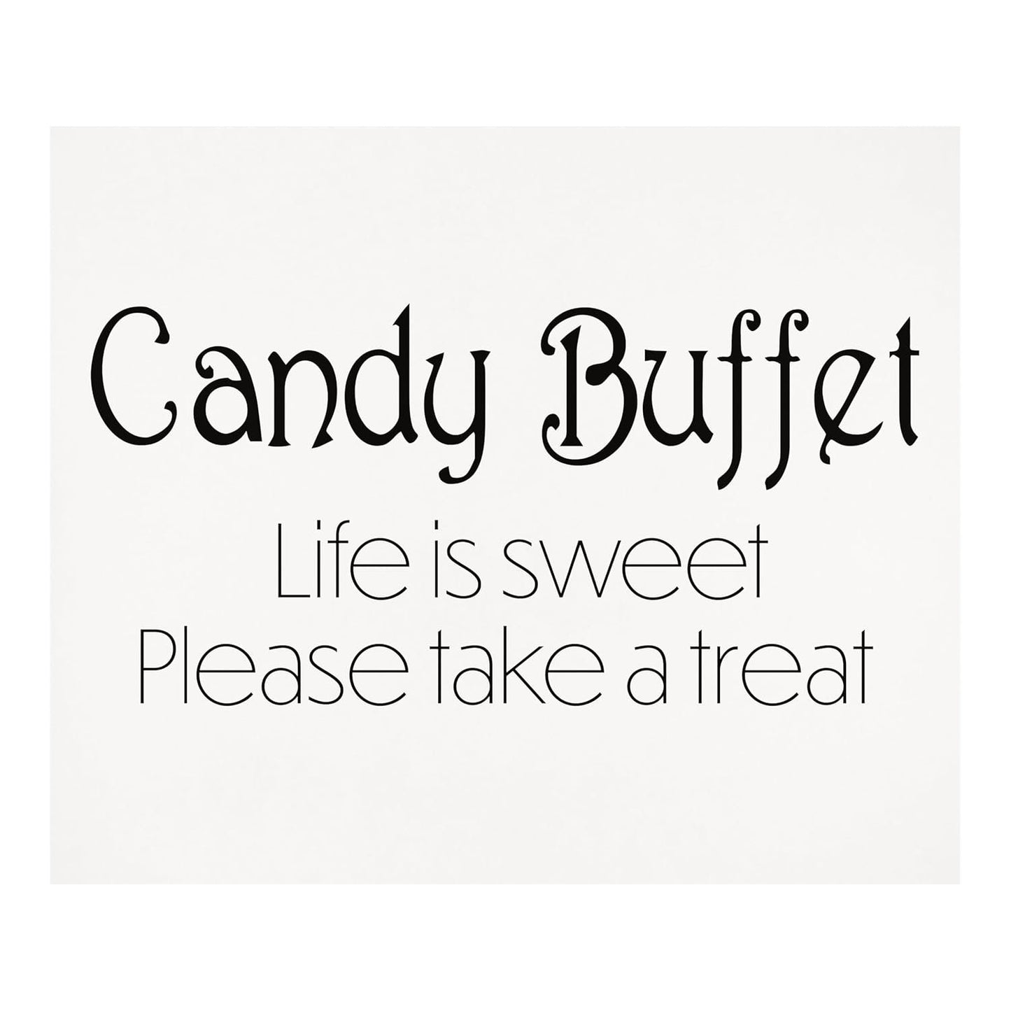 Candy Bar Wedding and Event Sign