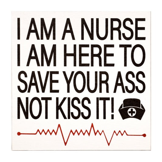 JennyGems Nurse Gifts for Women, Funny Nurse Plaque, Nurse Appreciation (White)