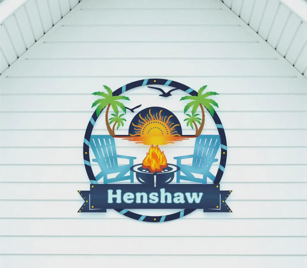 Outdoor Beach House Sign and Statement Piece, Personalized