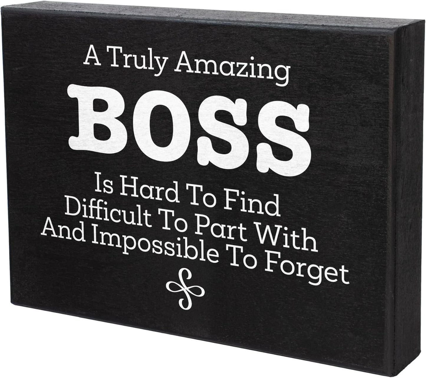 JennyGems Boss & Mentor Appreciation Gifts - 8x6 Inch Wood Sign for Bosses Day & Retirement