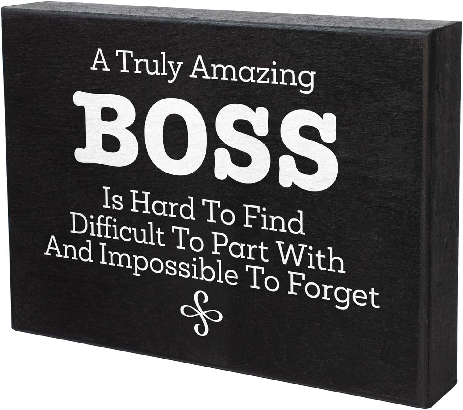 JennyGems Boss & Mentor Appreciation Gifts - 8x6 Inch Wood Sign for Bosses Day & Retirement