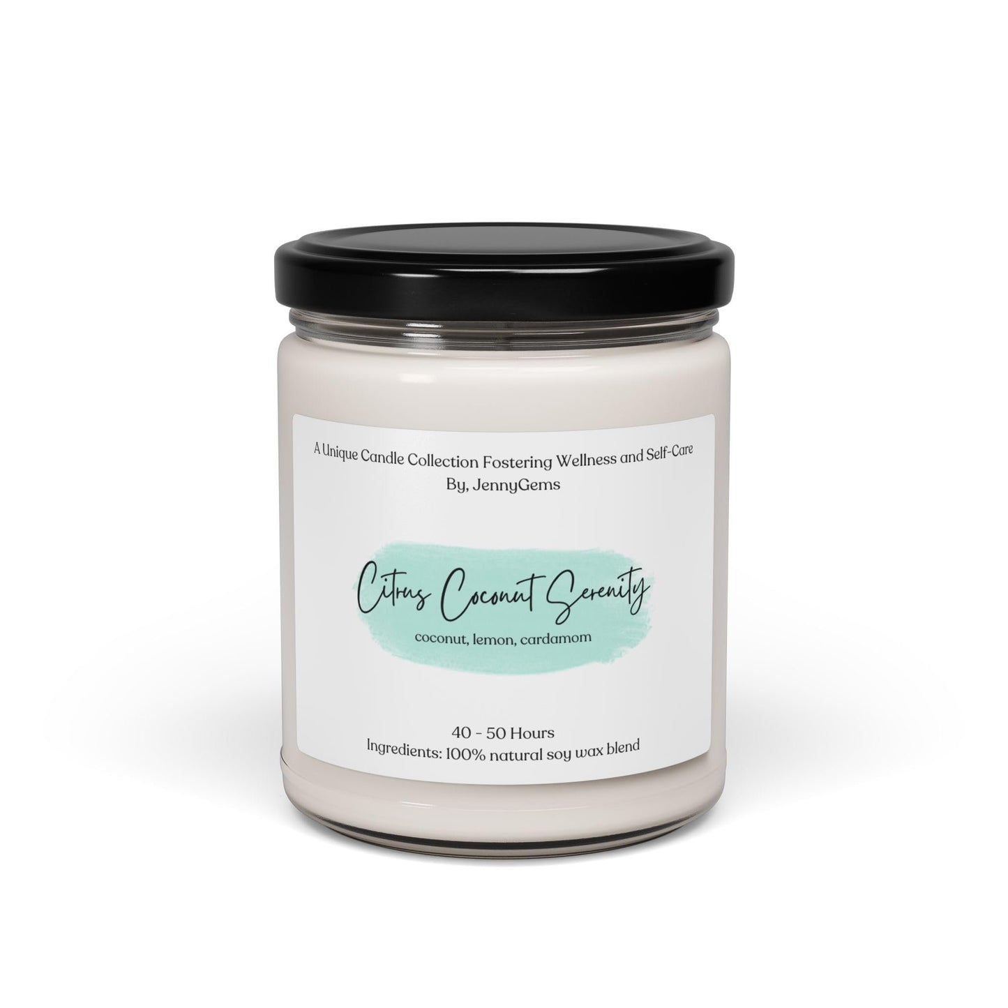 Relaxing Spa Candle for Wellness & Self Care – Serenity Candle for Stress Relief, Meditation, and Tranquility, Citrus Coconut