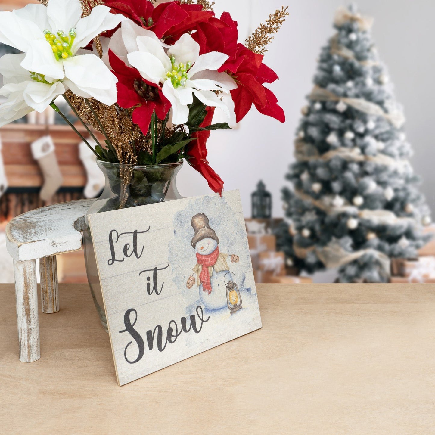 JennyGems Let It Snow Sign, Christmas Decorations, Cute Christmas Decor Gifts