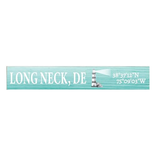 JennyGems Long Neck Delaware Gifts and Souvenirs, Delaware Sign, Lighthouse Decor, Beach Decoration, Tabletop, Made in USA