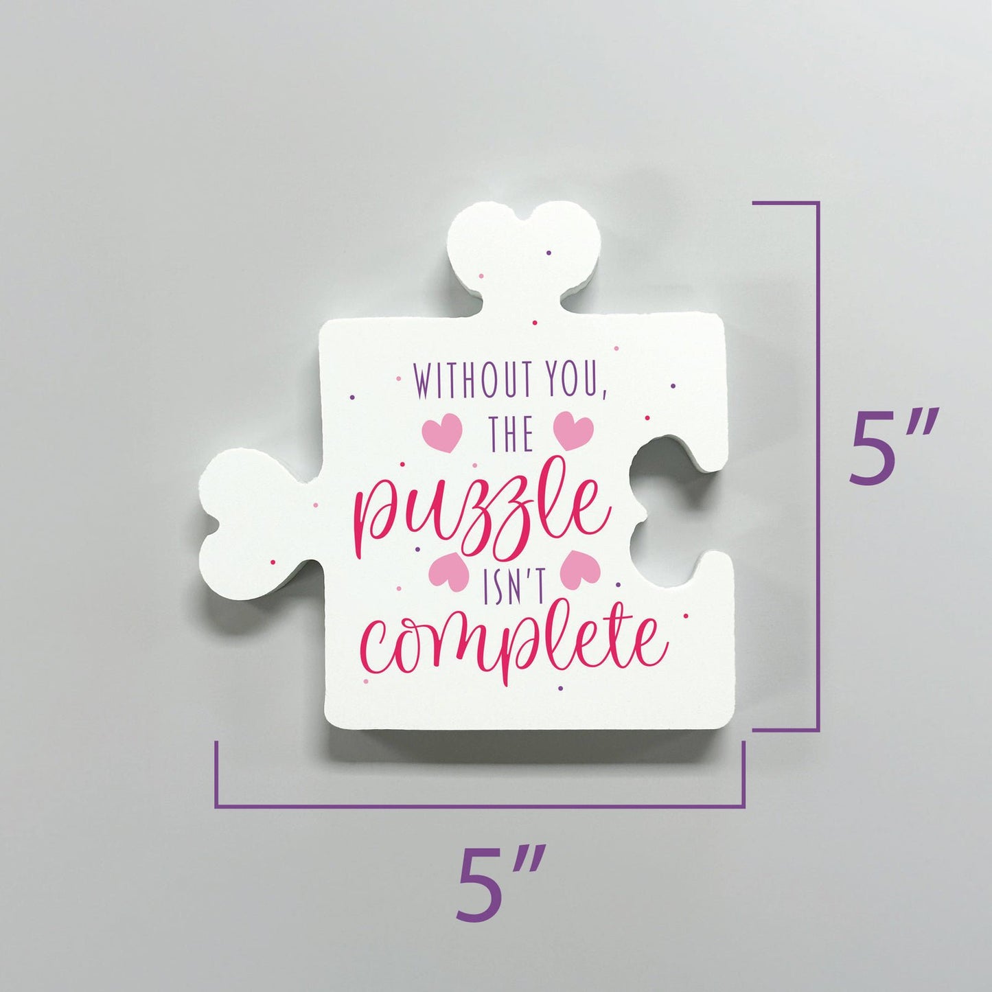 Valentines Day Decor, Without You the Puzzle Isn't Complete PVC Puzzle Sign