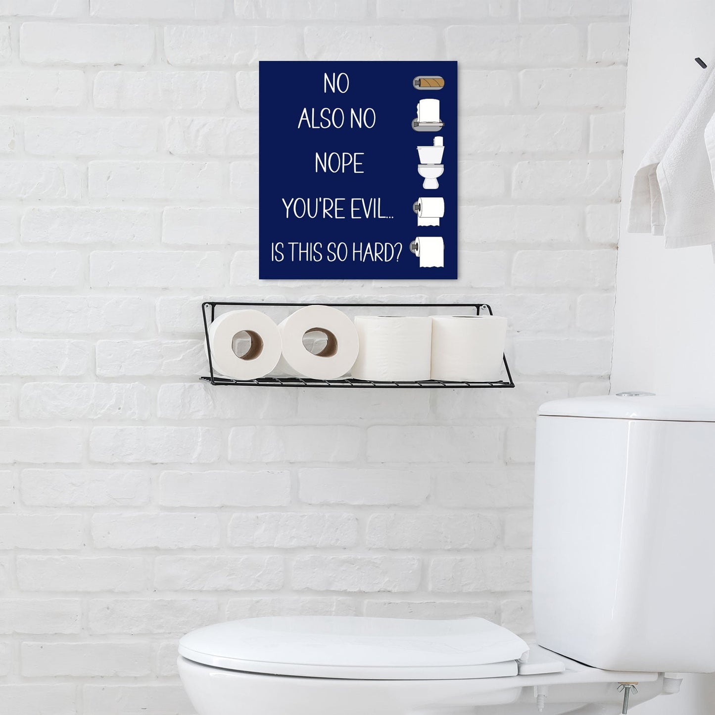 Funny Changing the Toilet Paper Sign