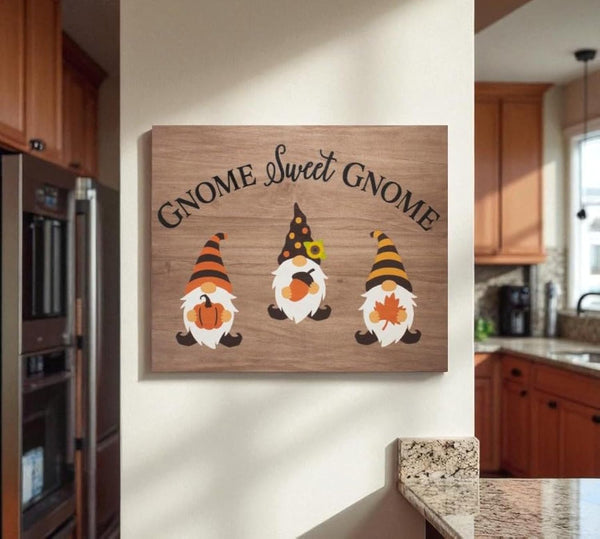 Gnome Sweet Gnome Fall Sign, Fall Gnome Decorations, Front Door Decorations Door Wreath Sign, Fall Gnome Decor, Thanksgiving Decor
