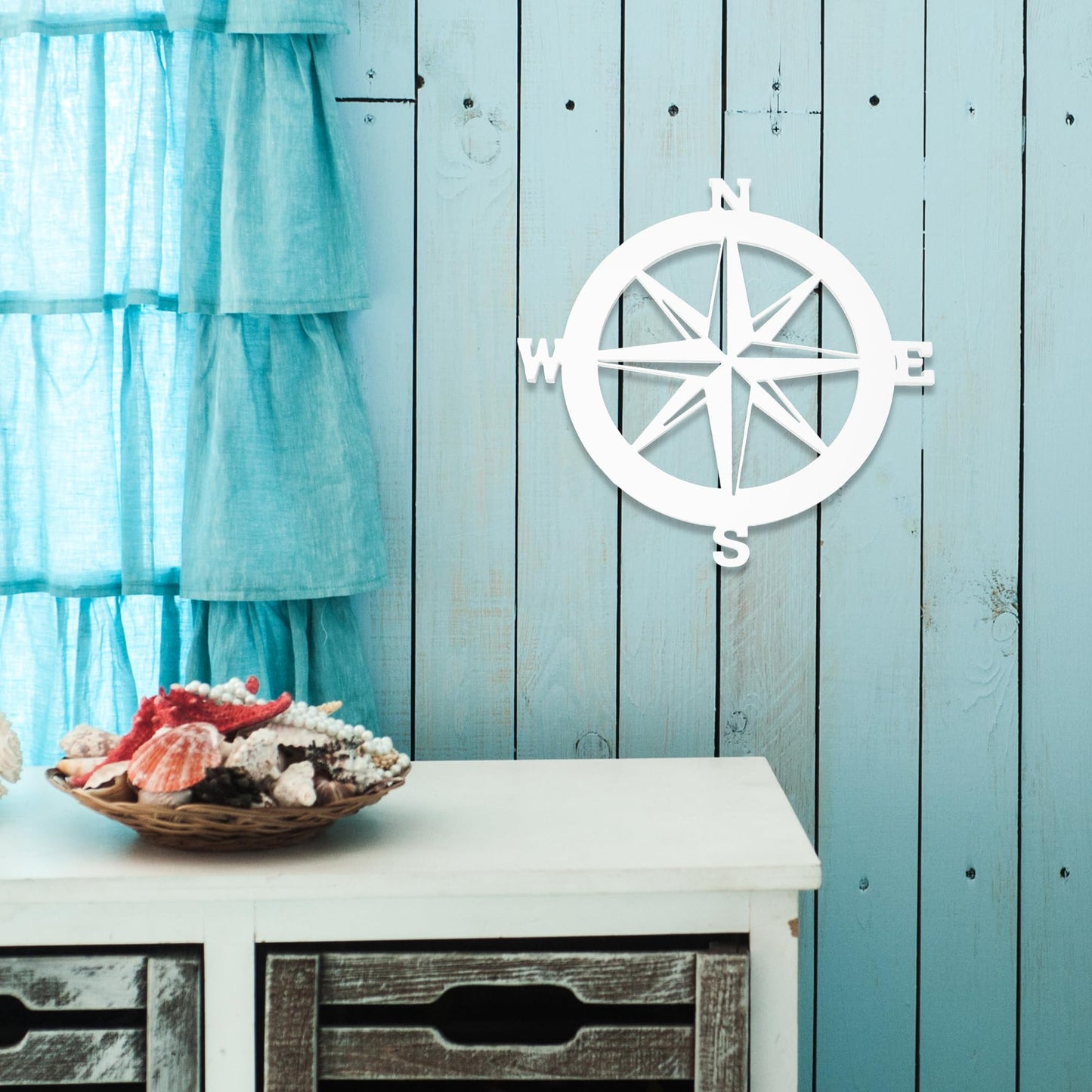 JennyGems Nautical House Sign Anchor Compass Crab, Beach Decor, Indoor Outdoor PVC, Made in USA