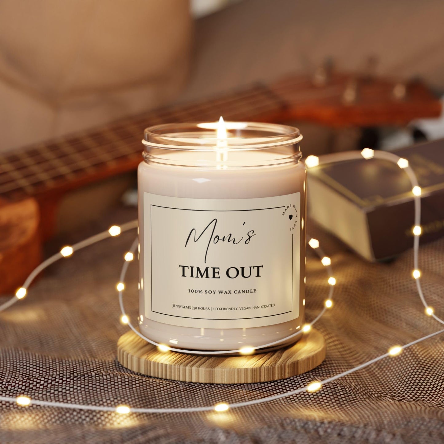 Soy Candle, Funny Mom's Time Out 9oz - Perfect New Mom, Baby Shower, Pregnant Mom Gift, Relaxation Candle, Aromatherapy