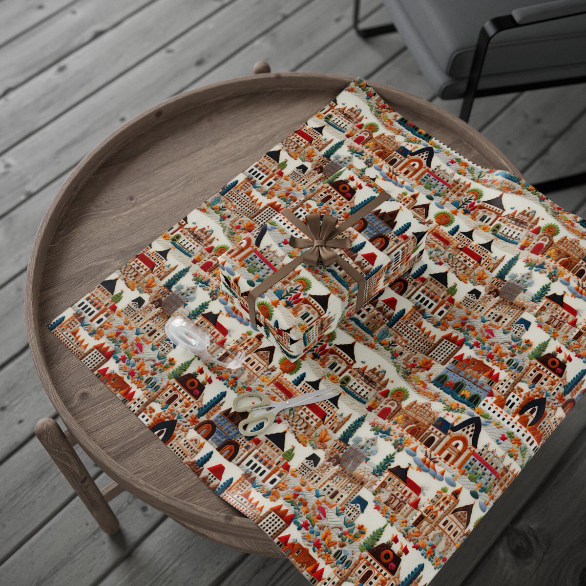 Medieval Castle Wrapping Paper – Luxury Gift Wrap for Historical, Renaissance, and Period-Themed Gifts