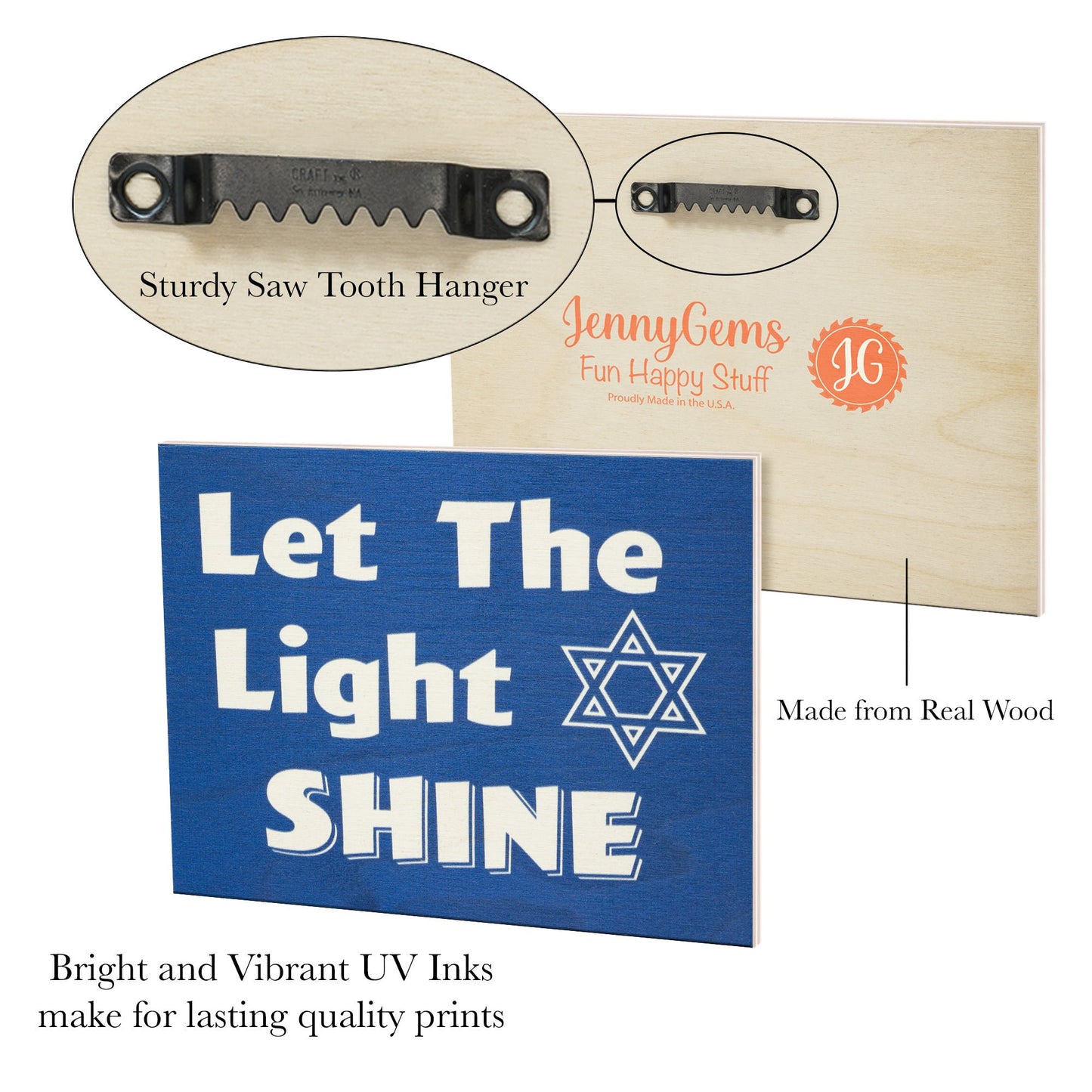 Let the Light Shine Wood Sign, Hanukkah Decorations, Chanukah Decor Jewish Star Of David, Hanukkah Gifts