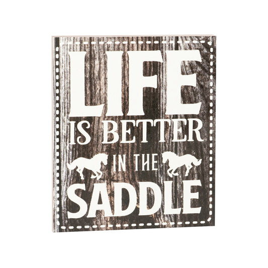 JennyGems Life Is Better in the Saddle, Farmhouse Decor, Horse Gifts Decor