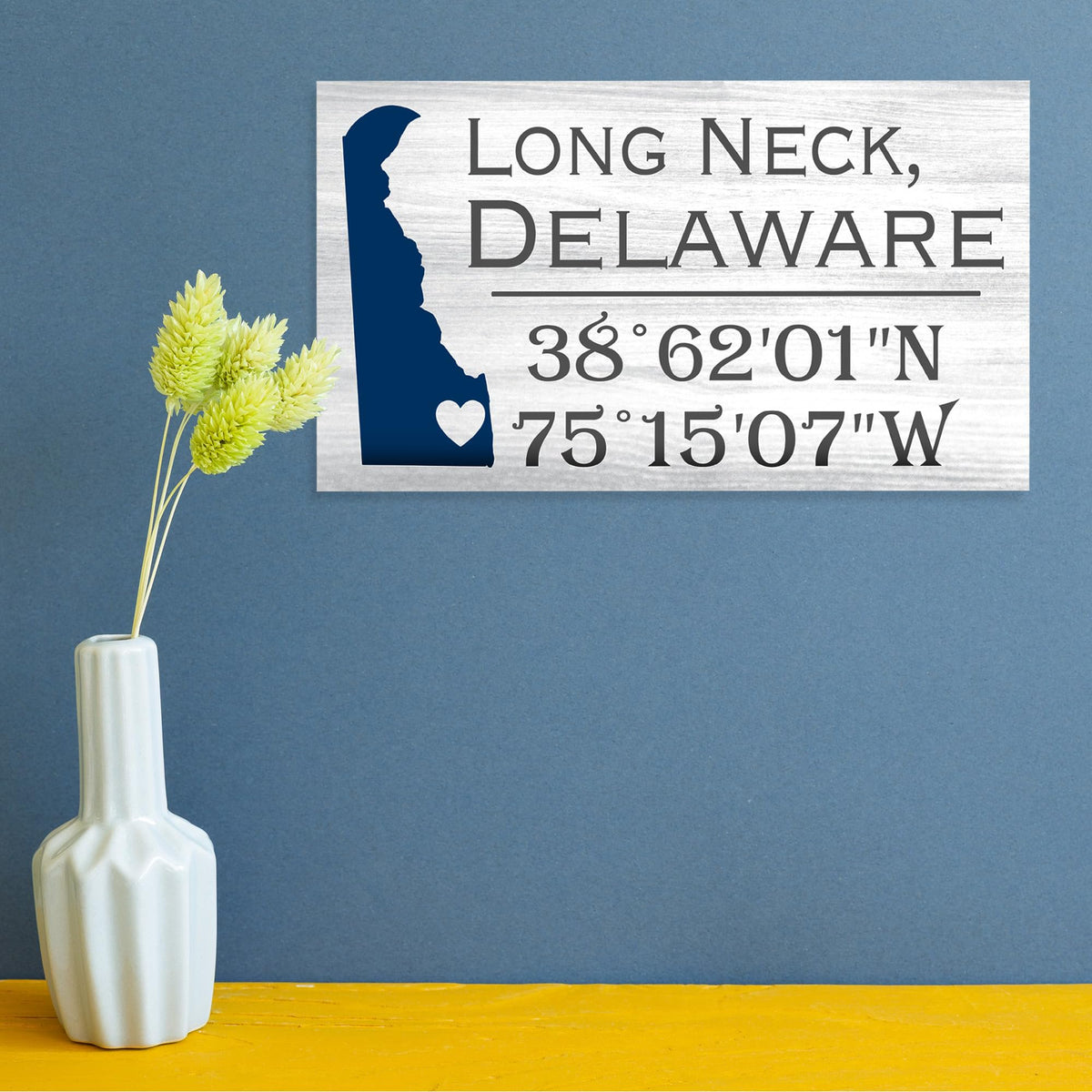 JennyGems Long Neck Delaware Gifts and Souvenirs, Delaware Sign, Beach Decor, Made in USA