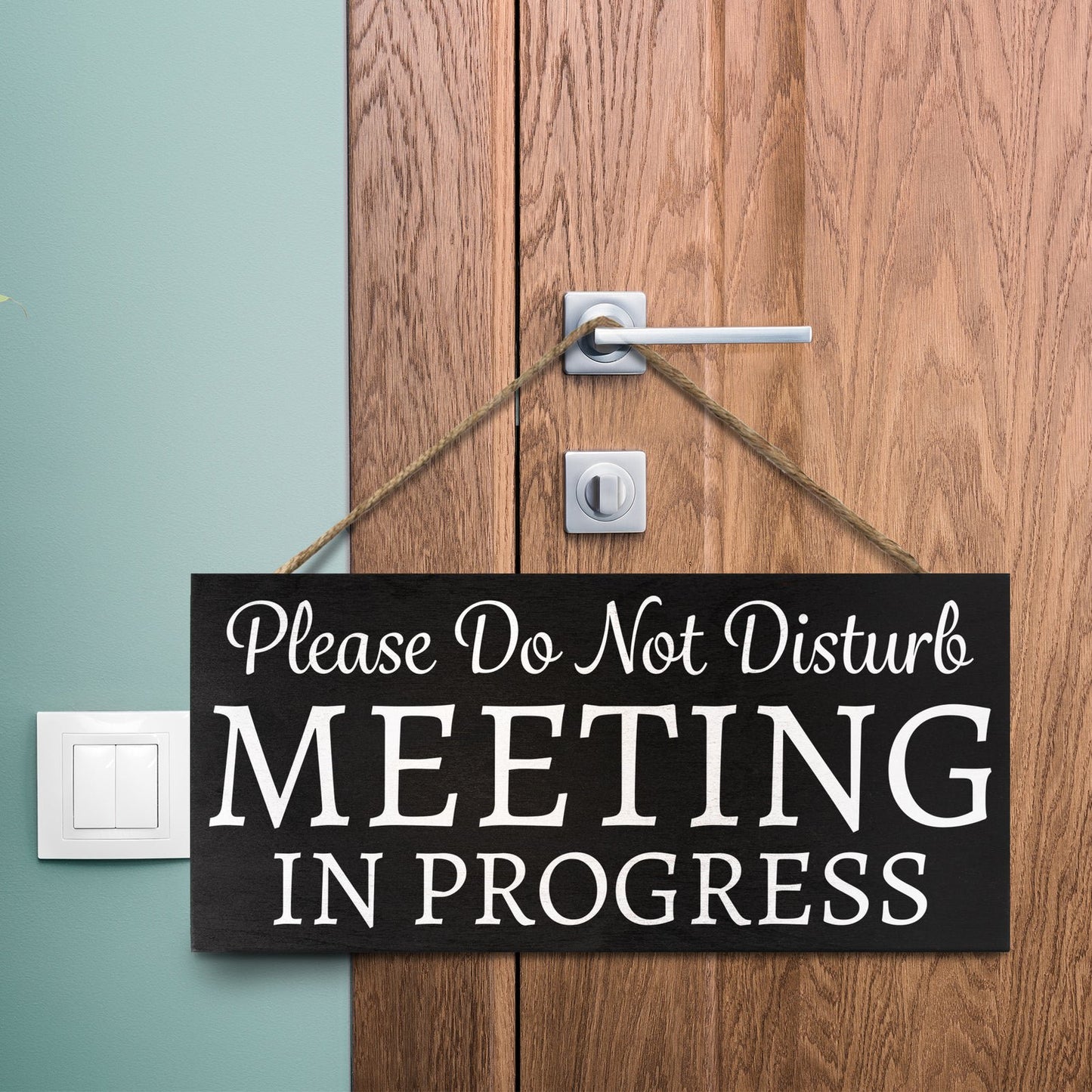 JennyGems Do Not Disturb, Meeting In Progress Sign, In a Meeting Wall Sign
