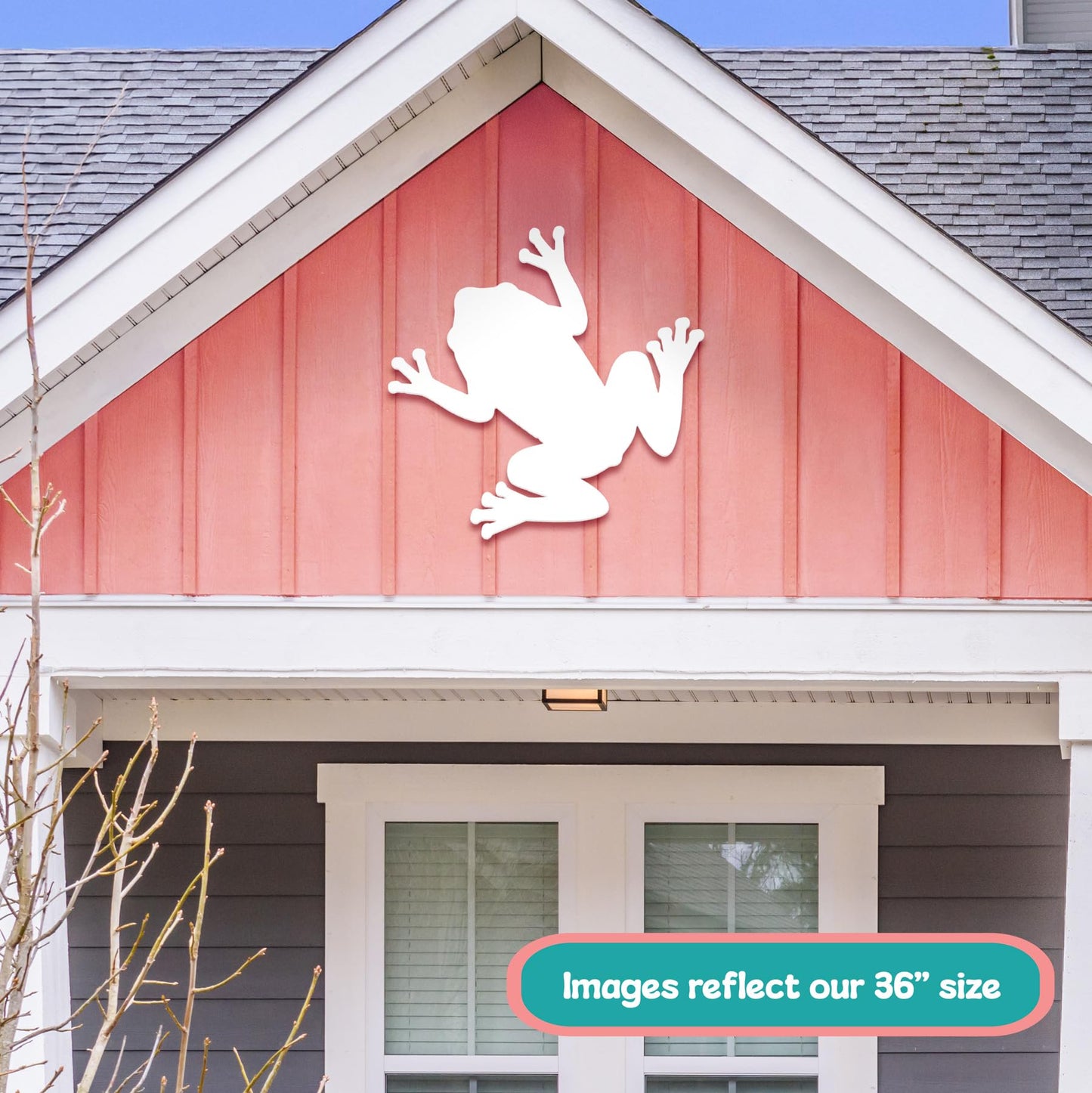 Outdoor Frog Sign for Beach House, Patio, Shed, Garage, Frog Wall Decor, Weatherproof PVC for Coastal Beach Home Decoration