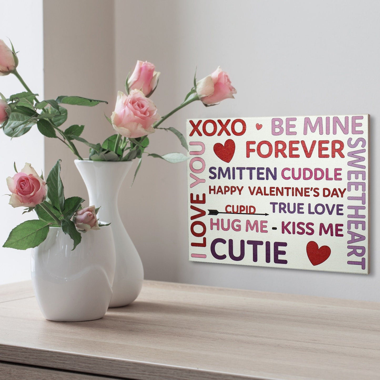 Valentine's Day Wood Sign: Be Mine XOXO, USA Made