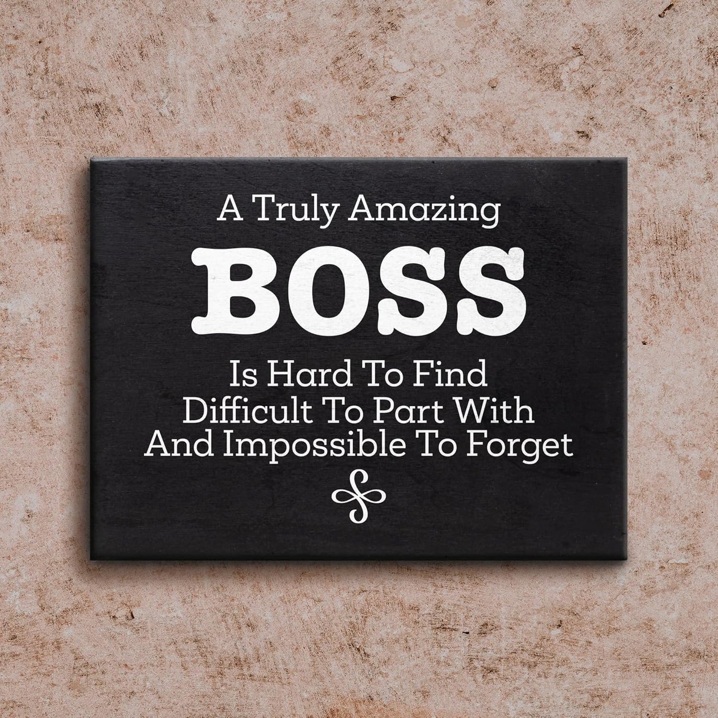 JennyGems Boss & Mentor Appreciation Gifts - 8x6 Inch Wood Sign for Bosses Day & Retirement