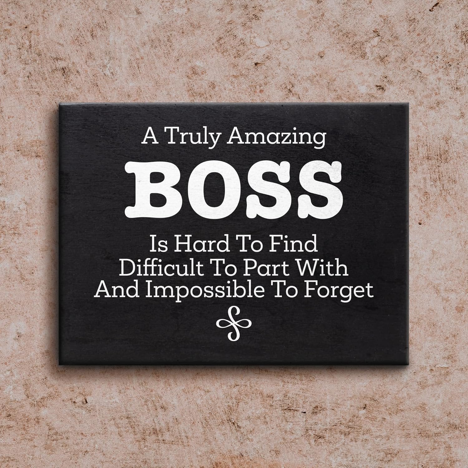 JennyGems Boss & Mentor Appreciation Gifts - 8x6 Inch Wood Sign for Bosses Day & Retirement