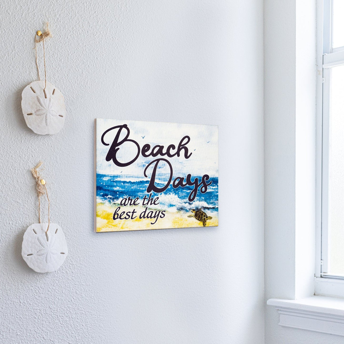 JennyGems Beach Days Are the Best Days, Bathroom Sea Turtle Decor, Beach Signs