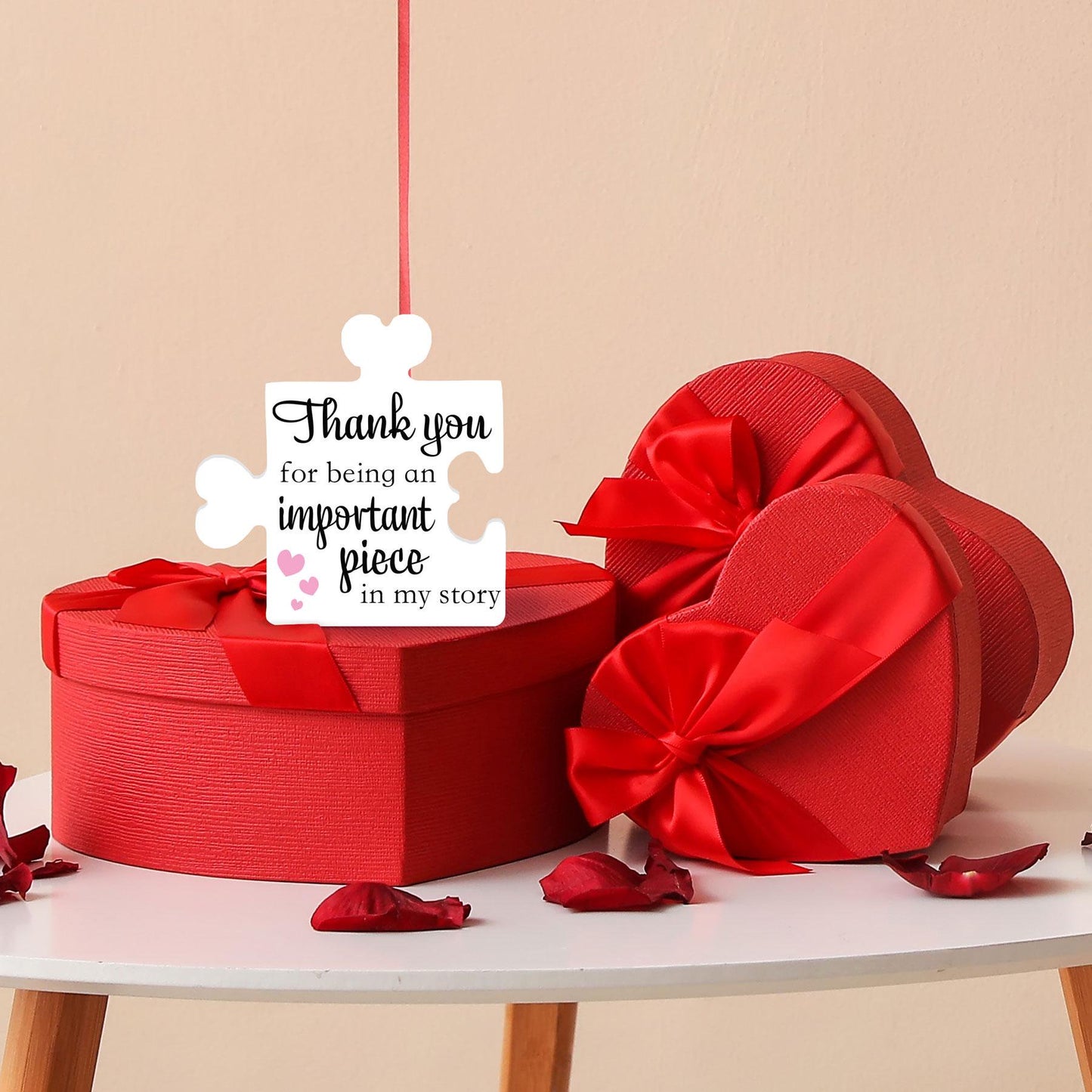 Thank You Puzzle Piece Sign: Sentimental Gift for Mentor, Spouse, Coworker