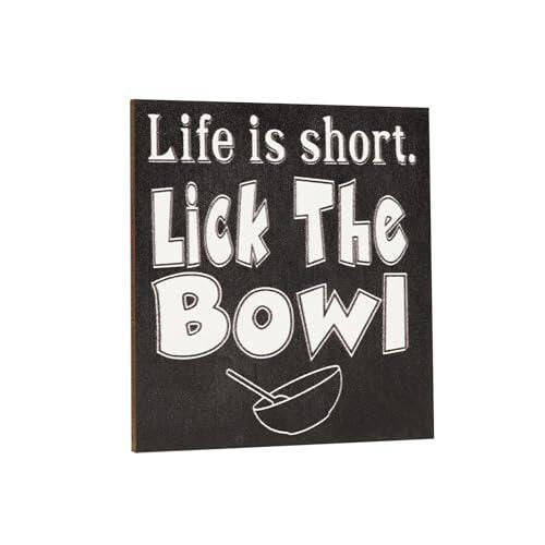 Funny Fridge Magnet: Life is Short Lick The Bowl, Kitchen Decor
