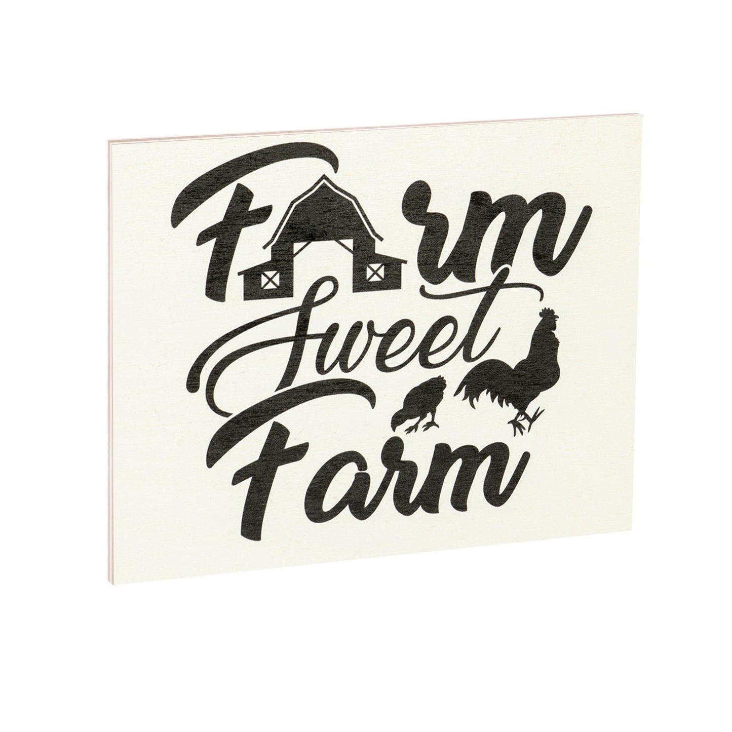 JennyGems Farm Sweet Farm Wooden Sign, Barn Gifts, Chicken Decor, Farmhouse Sign