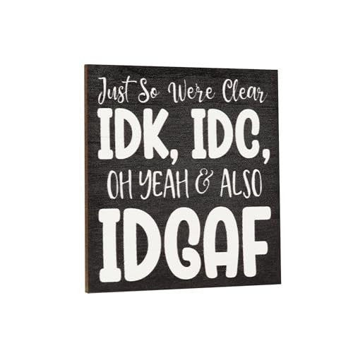 JennyGems IDK IDC and Also IDGAF Funny Fridge Magnet, Refrigerator Magnets