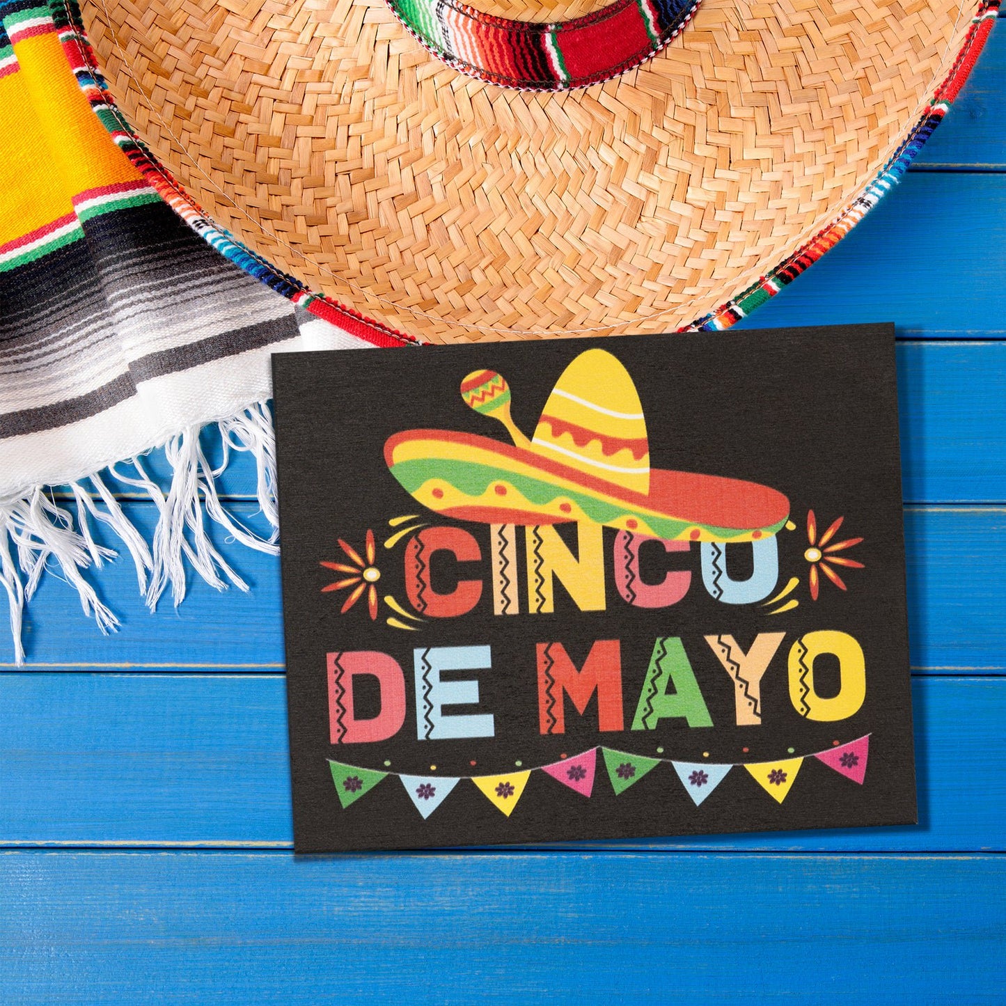JennyGems Cinco de Mayo Decorations, Mexican Fiesta Party Decor, Wooden Sign