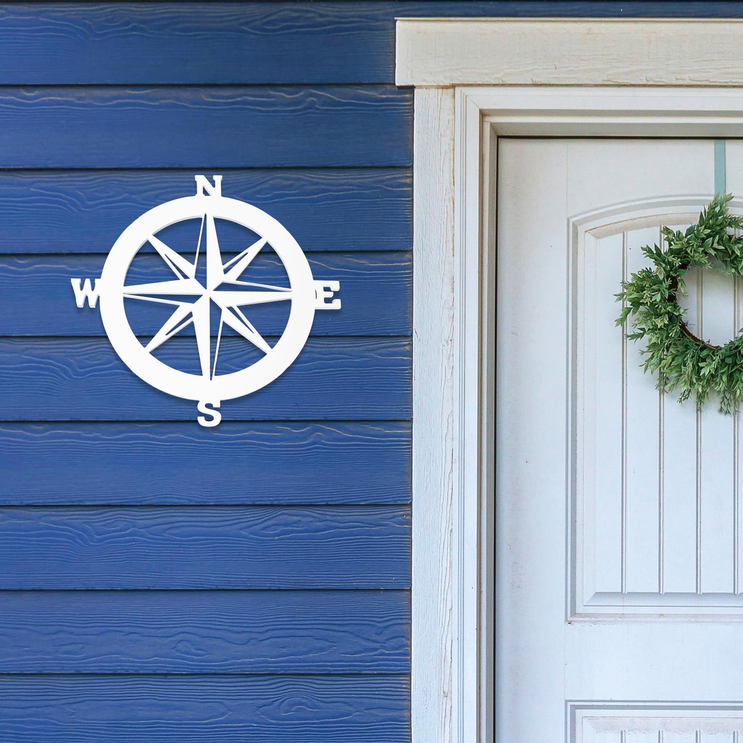 JennyGems Nautical House Sign Anchor Compass Crab, Beach Decor, Indoor Outdoor PVC, Made in USA