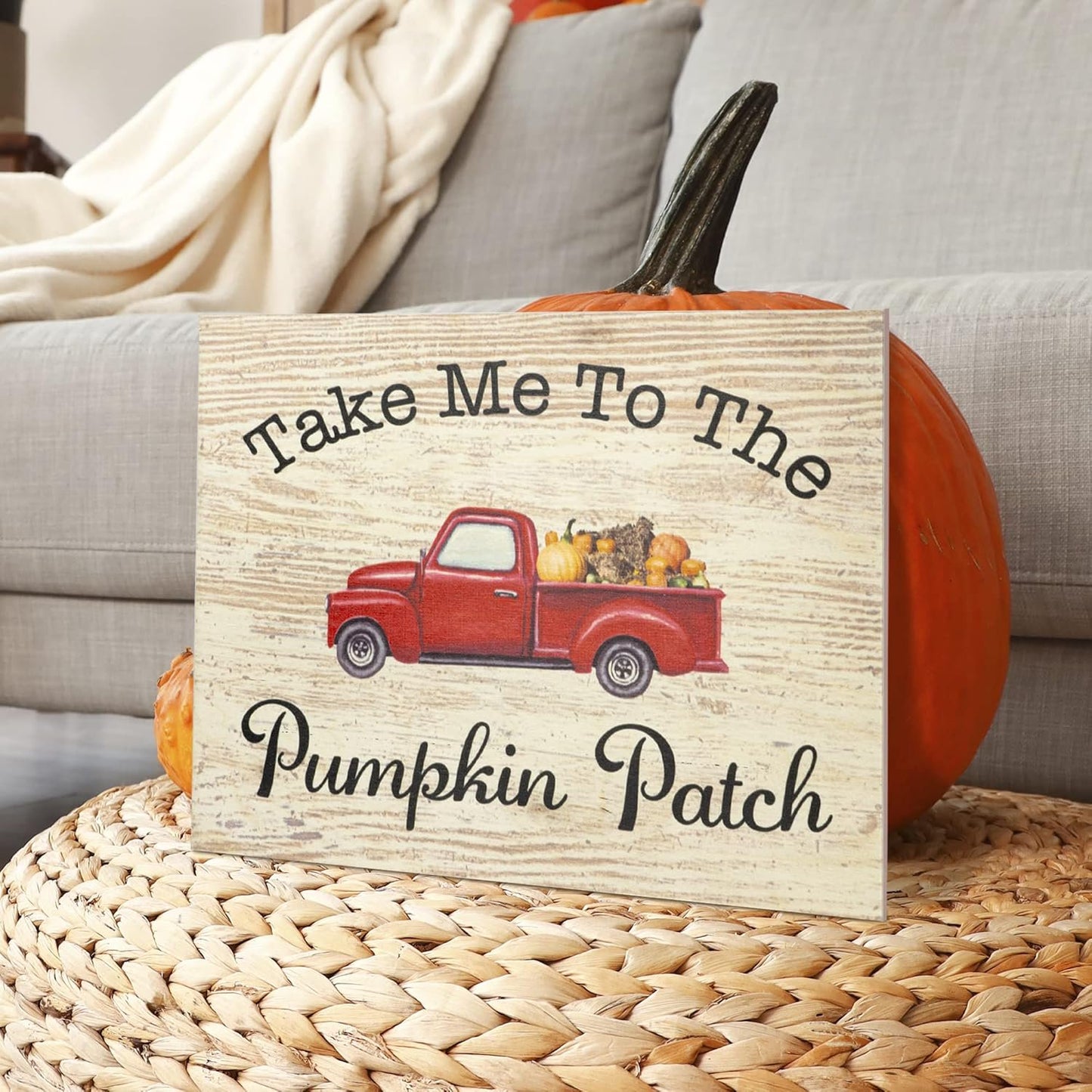 Take Me To the Pumpkin Patch Fall Harvest Sign