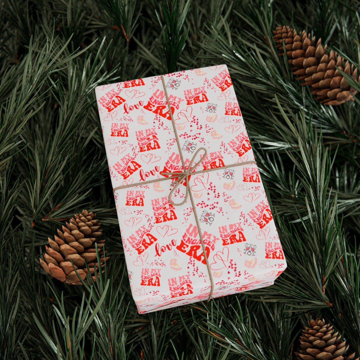Engagement Wrapping Paper: 'In My Engaged Era' Design