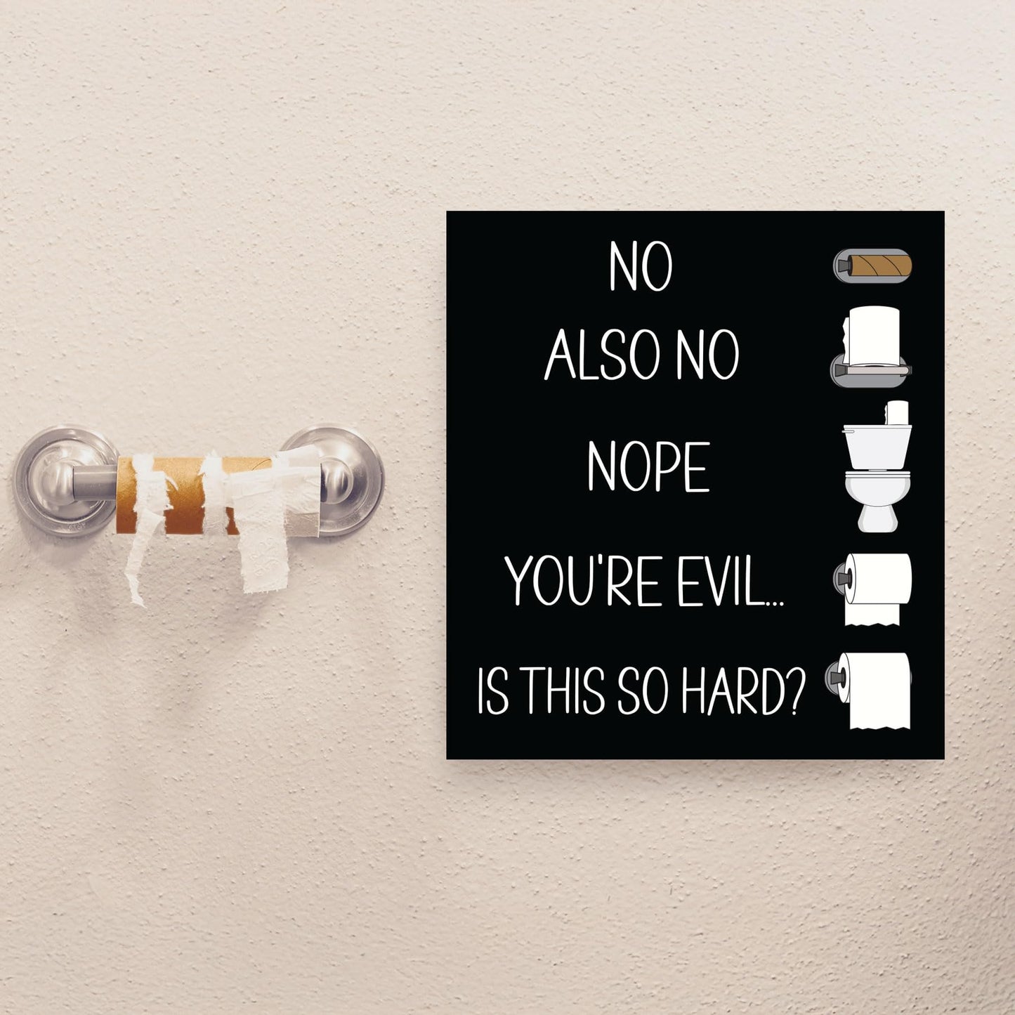 JennyGems Funny Bathroom Signs, Farmhouse Bathroom Wall Decor, Changing the Toilet Paper Farmhouse Bathroom Wall Art, Bathroom Decor, 10x12 Inch Wood Sign
