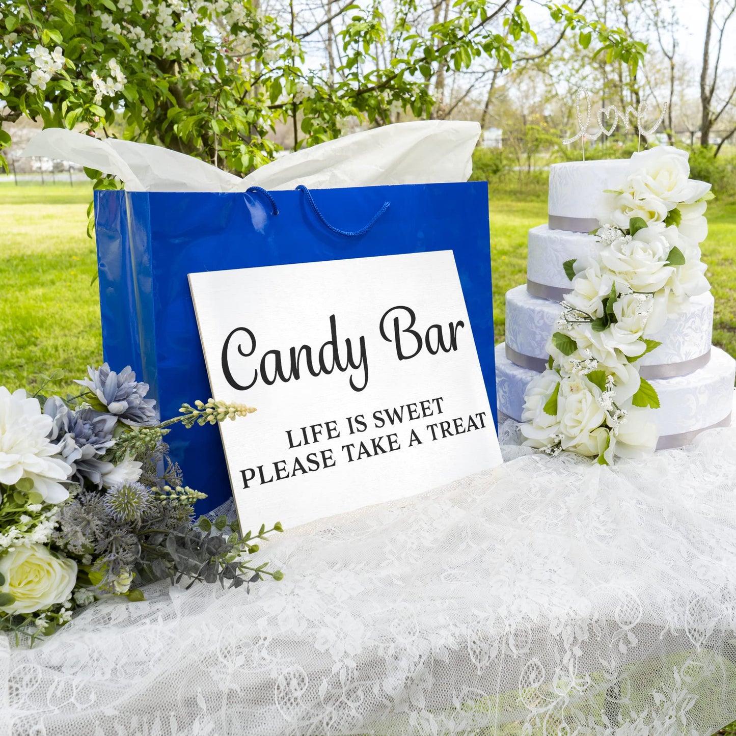 Candy Buffet Sign, Wedding and Event Decor, Black