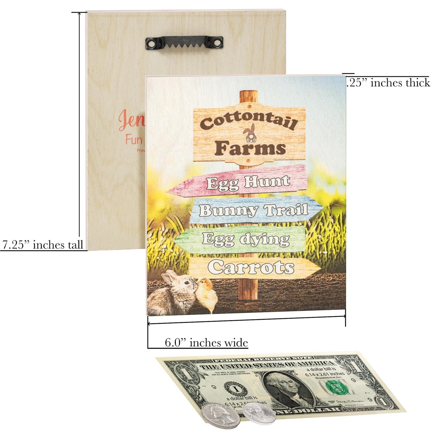 Farmhouse Easter Sign: Cottontail Farms Wooden Decor
