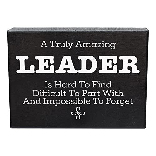 JennyGems Boss & Mentor Appreciation Gifts - 8x6 Inch Wood Sign for Bosses Day & Retirement