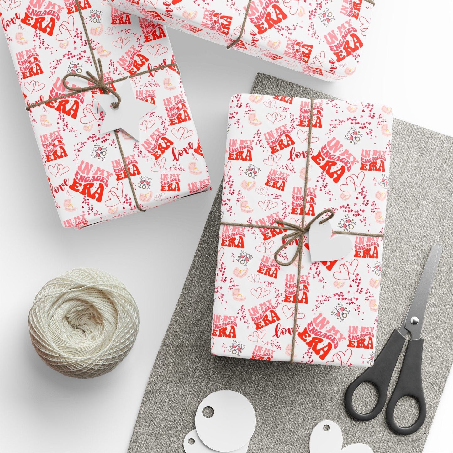 Engagement Wrapping Paper: 'In My Engaged Era' Design