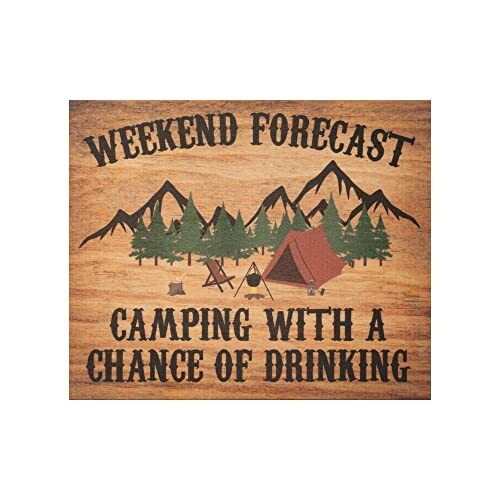 JennyGems Camper Gifts for Women, Gift for Campers Weekend Forecast Camp Sign