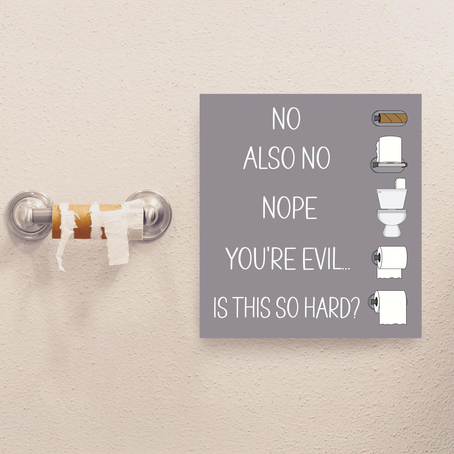 JennyGems Funny Bathroom Signs, Farmhouse Bathroom Wall Decor, Changing the Toilet Paper Farmhouse Bathroom Wall Art, Bathroom Decor, 10x12 Inch Wood Sign