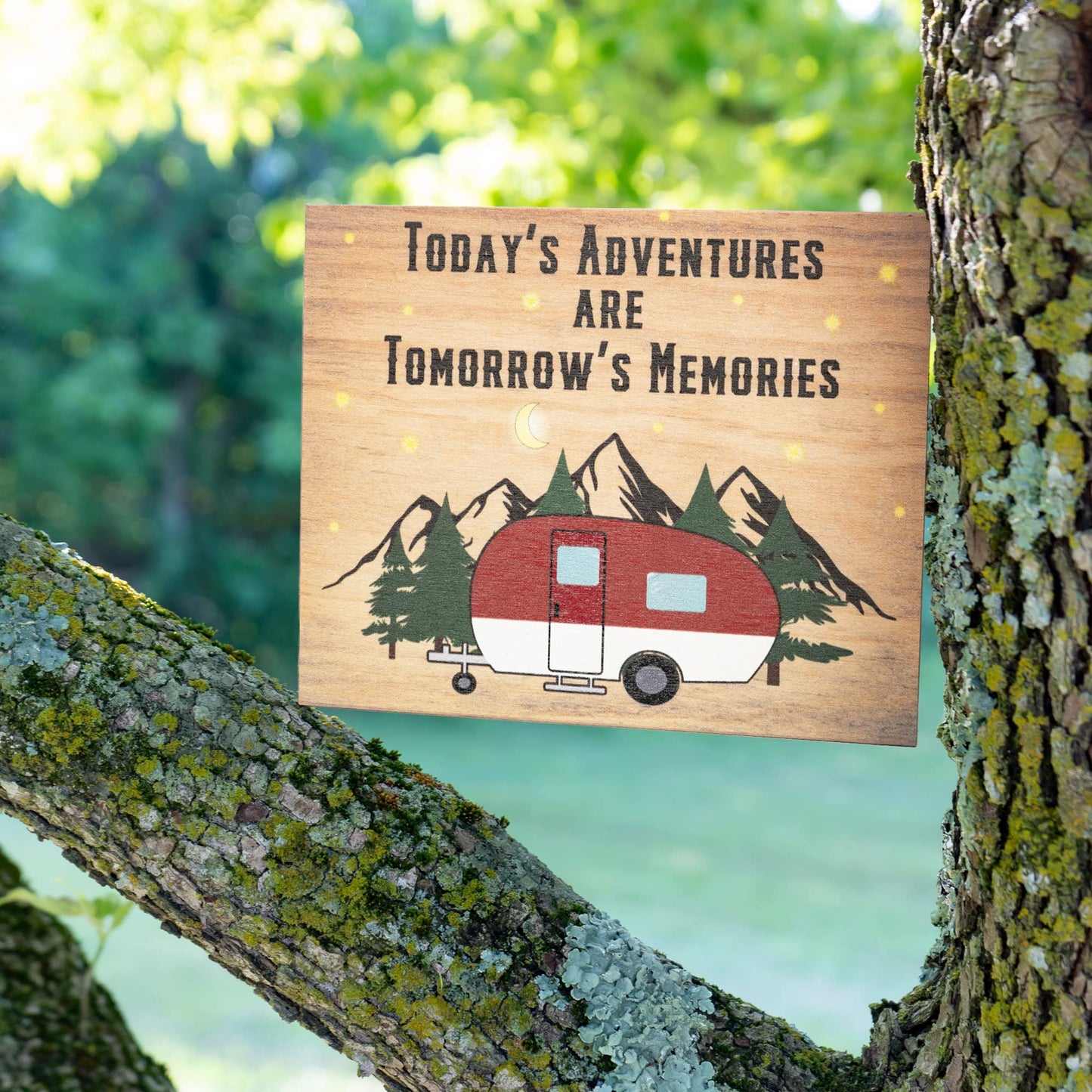 JennyGems Happy Camper Gifts for Women, Camping Adventure Campsite Hanging Decor, RV Camping Gifts, Cabin Sign Camping Signs, Cute Camping Gifts, Fun RV Accessories, Gift for Campers