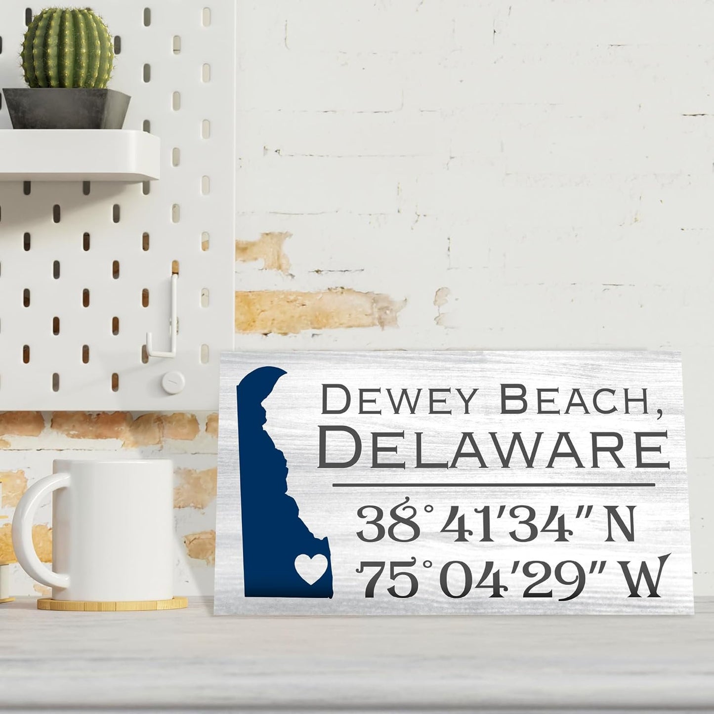 Dewey Beach Delaware Sign: Coastal Farmhouse Decor